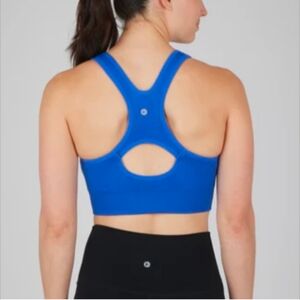 90 Degree By Reflex Electric Blue Racerback Wireless Sports Bra